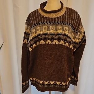 Vintage Claudia D Mockneck Ski Sweater L